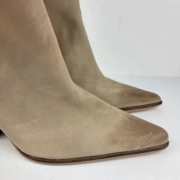 STEVE MADDEN CROFT TAN Women's LEATHER KNEE HIGH BOOTS SIZE 9.5W - Picture 11 of 16